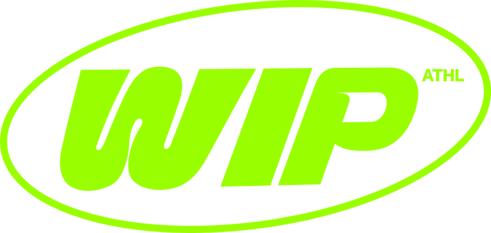 Logotipo WIP ATHL em verde lima