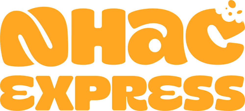 Logotipo Nhac Express em amarelo
