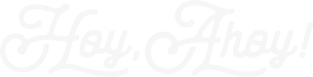 Logo Hoy, Ahoy! em branco